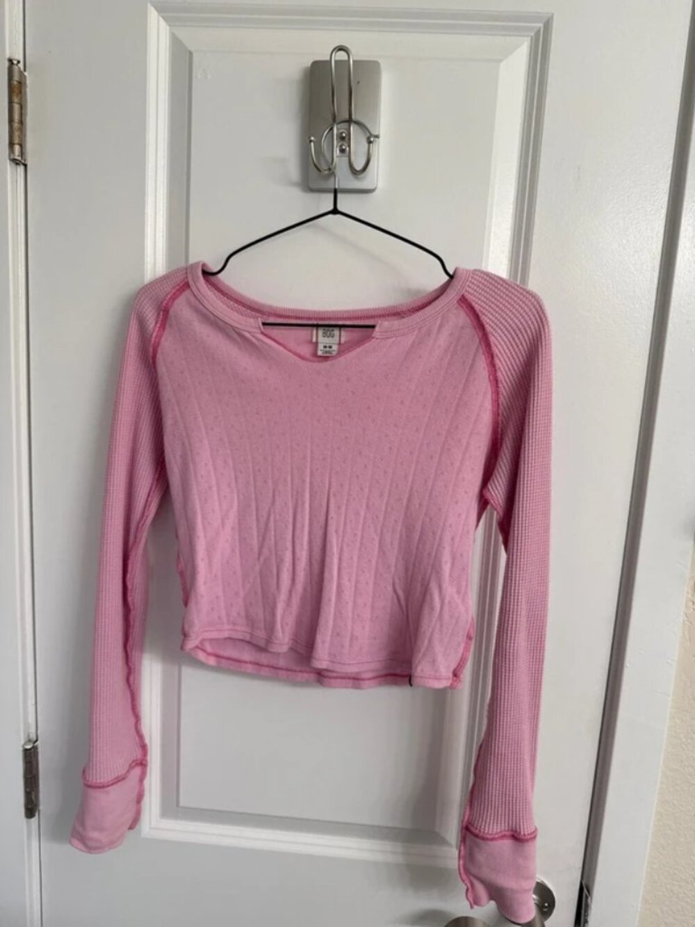 Pink cropped long sleeve
